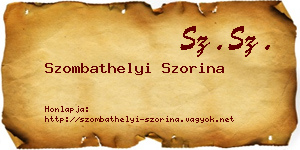 Szombathelyi Szorina névjegykártya